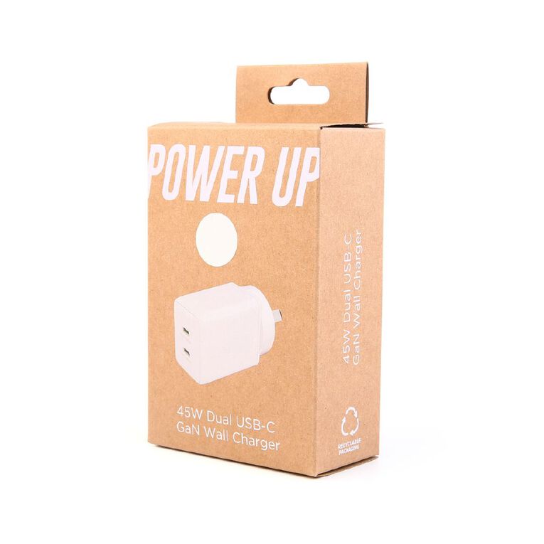 Tech.Inc PD 45W Dual USB-C Fast Charger Light Gold, , hi-res