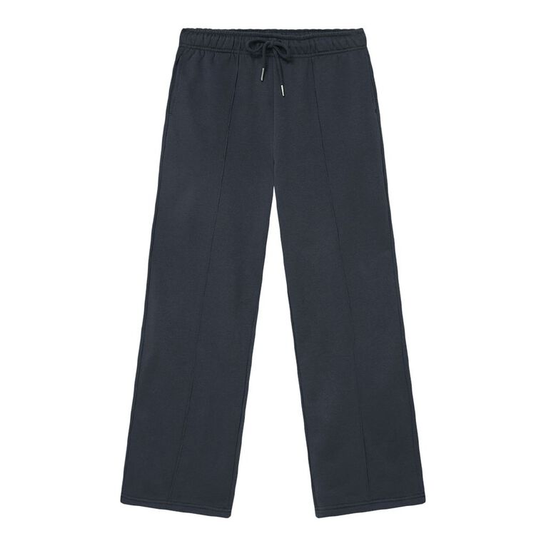 Young Original Pintuck Wide Leg Trackpants, Grey Dark, hi-res