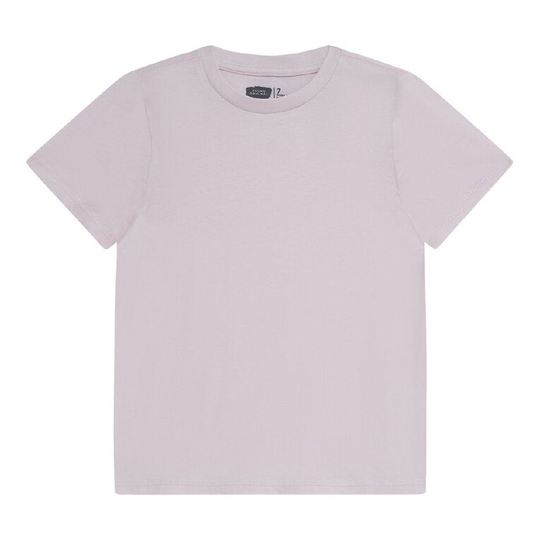 Young Original Short Sleeve Plain Tee, Pink Light, hi-res