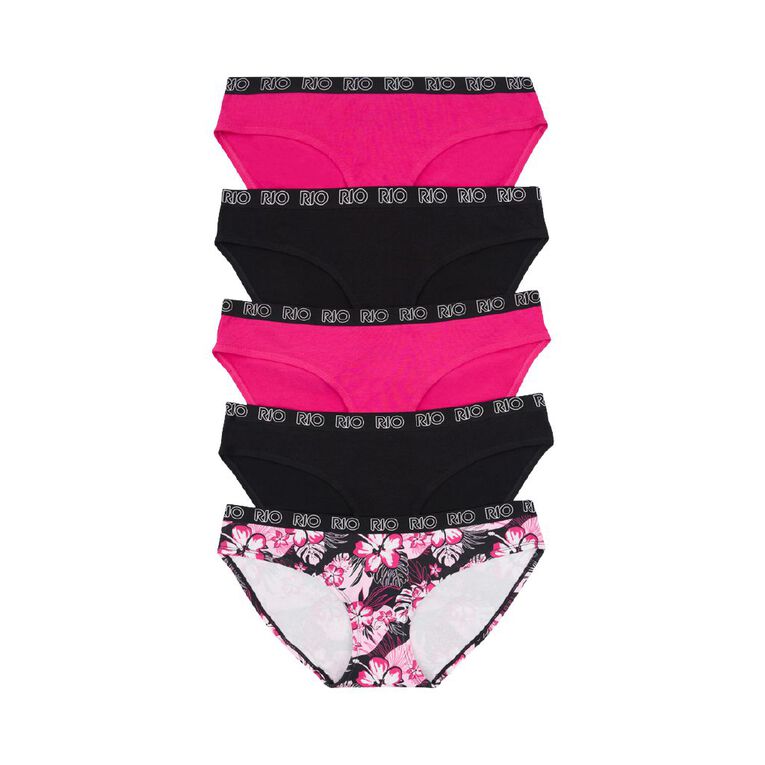 Rio Women's Bikini Briefs 5 Pack, Pink Dark, hi-res