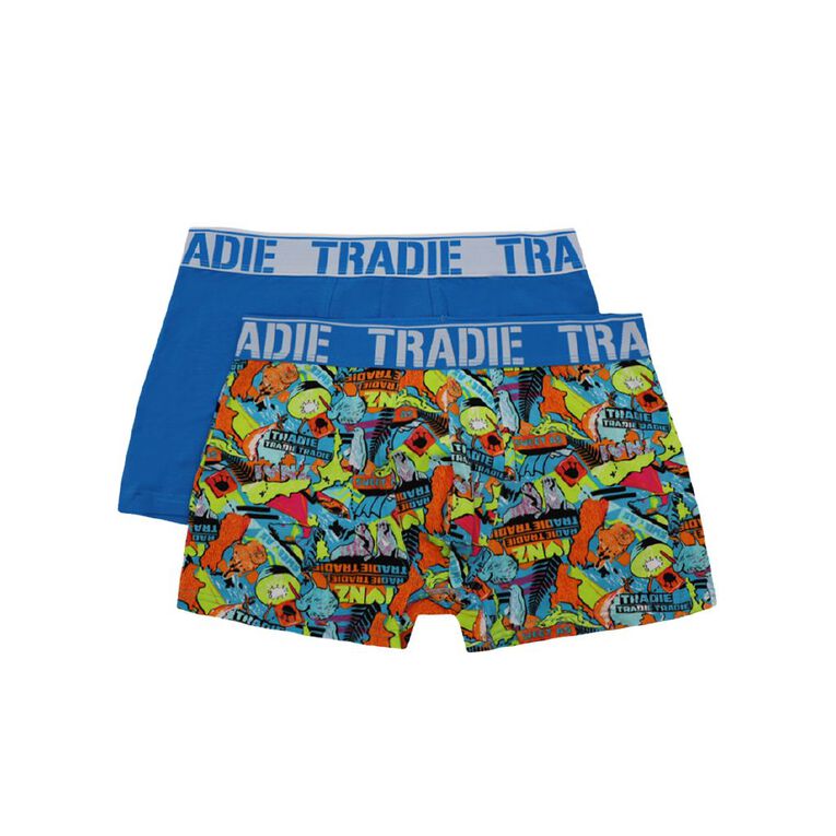 Tradie Men's Christmas Cracker Trunks 2 Pack, Blue Light, hi-res
