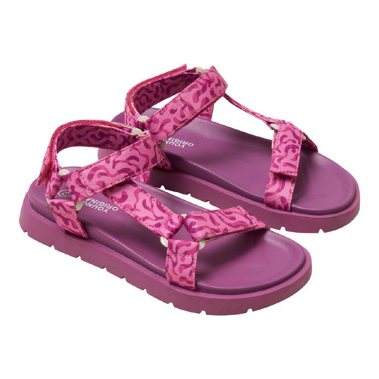 Young Original Senior Kids' Quinny Sandals, Purple, hi-res