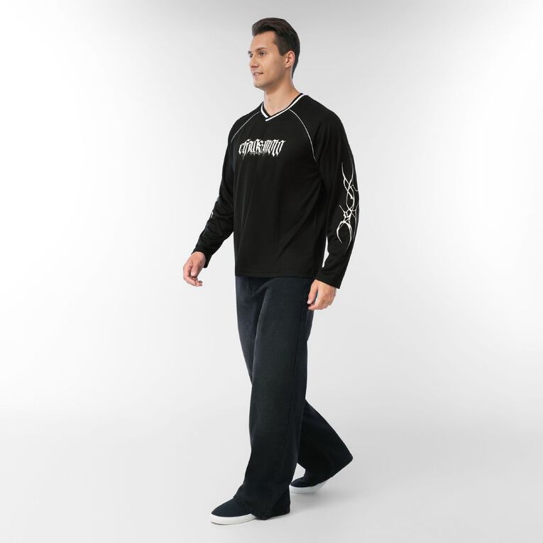 Garage Men's Mesh Football Tee, Black, hi-res