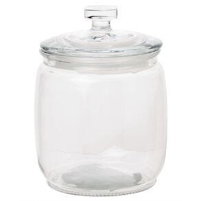 Living & Co Round Glass Jar Clear 700ml