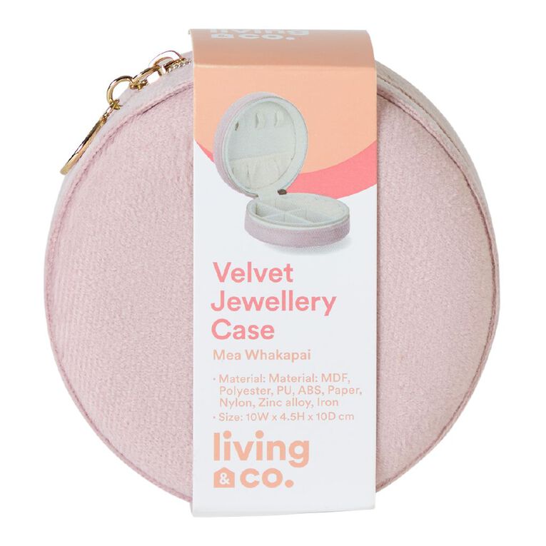 Living & Co Velvet Jewellery Case, , hi-res