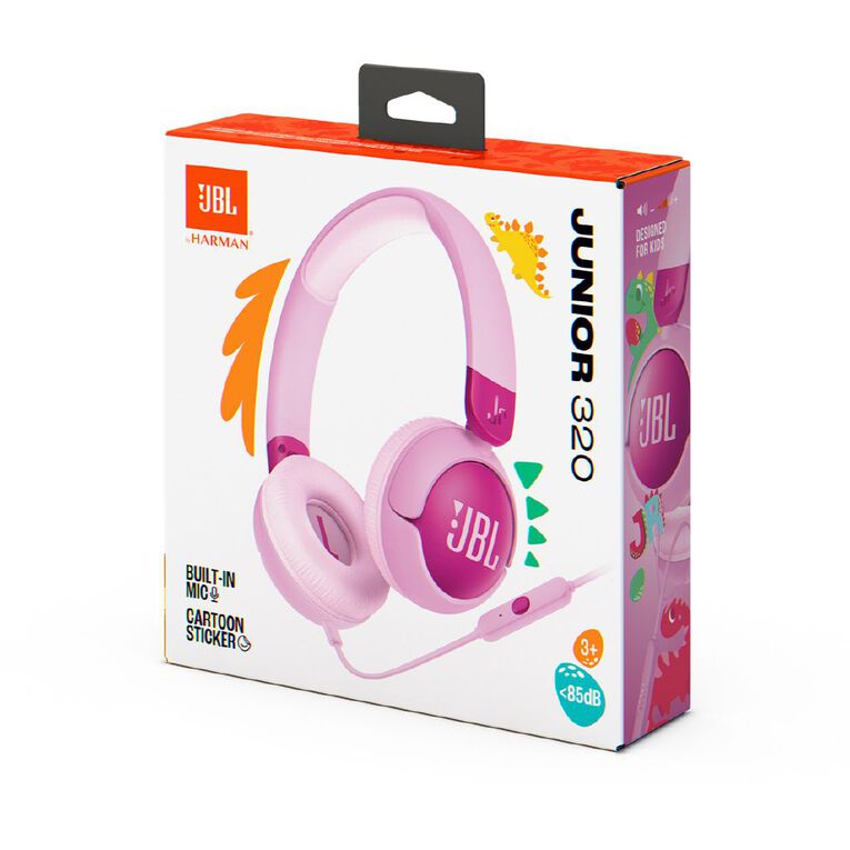 JBL Junior 320 Wired On-Ear Kids Headphones Pink, , hi-res