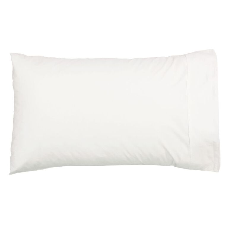 Living & Co Pillowcase 250TC 2 Piece White, , hi-res
