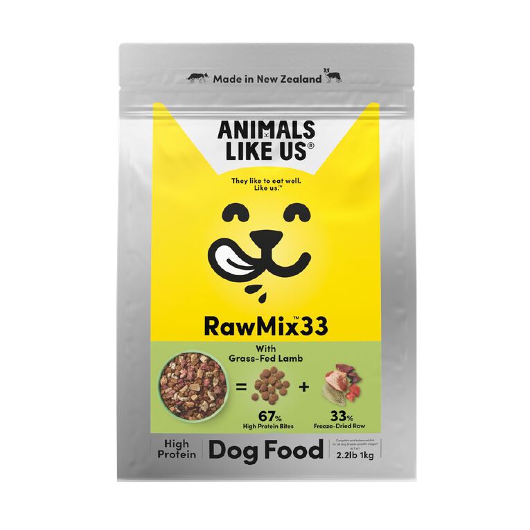 Animals Like Us RawMix33 with Grass Fed Lamb Dog Food 1kg, , hi-res