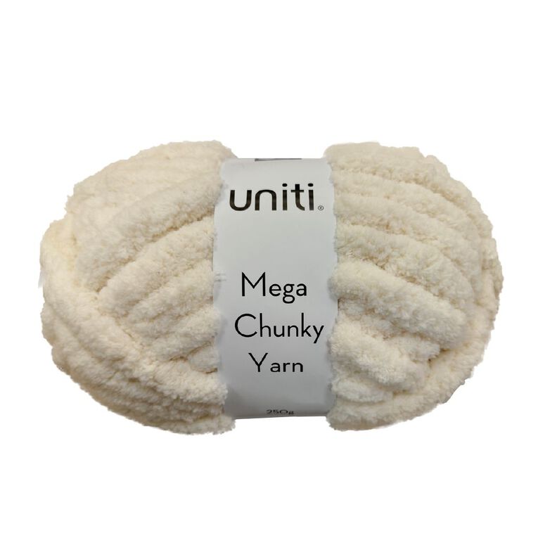 Uniti Yarn Mega Chunky White 250g, , hi-res