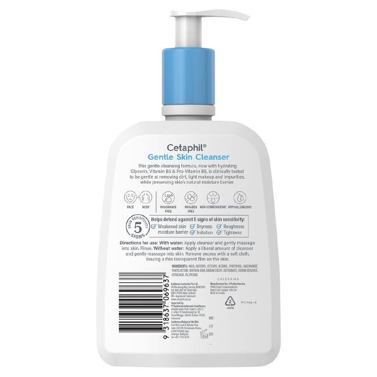 Cetaphil Gentle Skin Cleanser 500ml, , hi-res