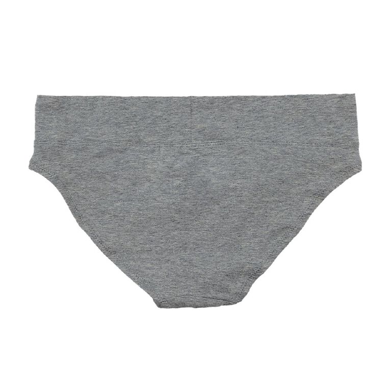 Underworks Women's Smooth Line Bikini Briefs 2 Pack, Black/Grey, hi-res