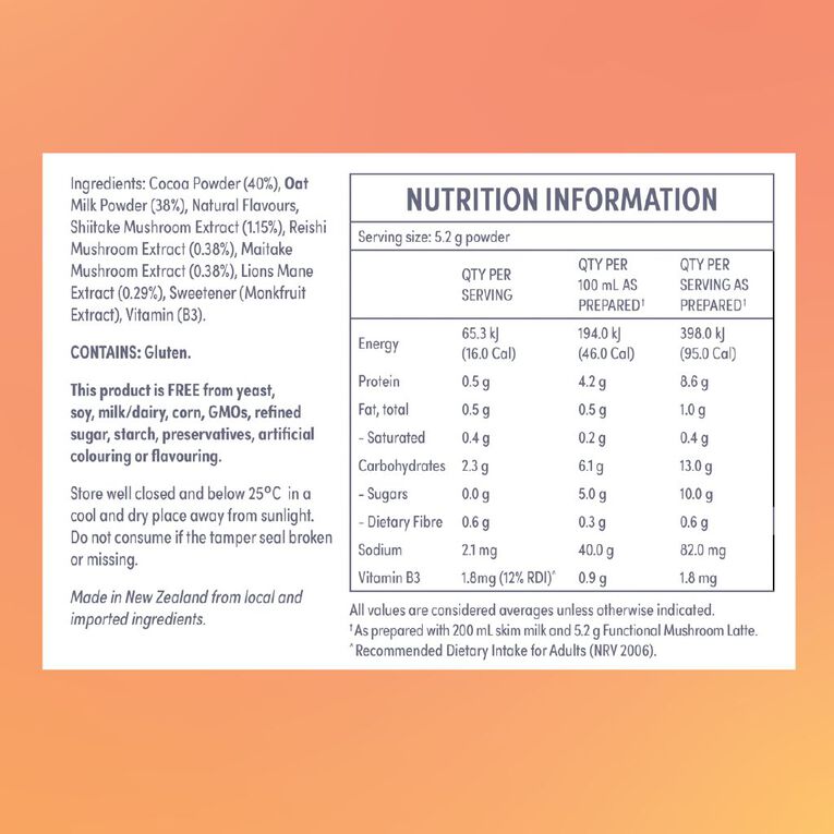 Eve Wellness Functional Mushroom Latte 124.8g, , hi-res