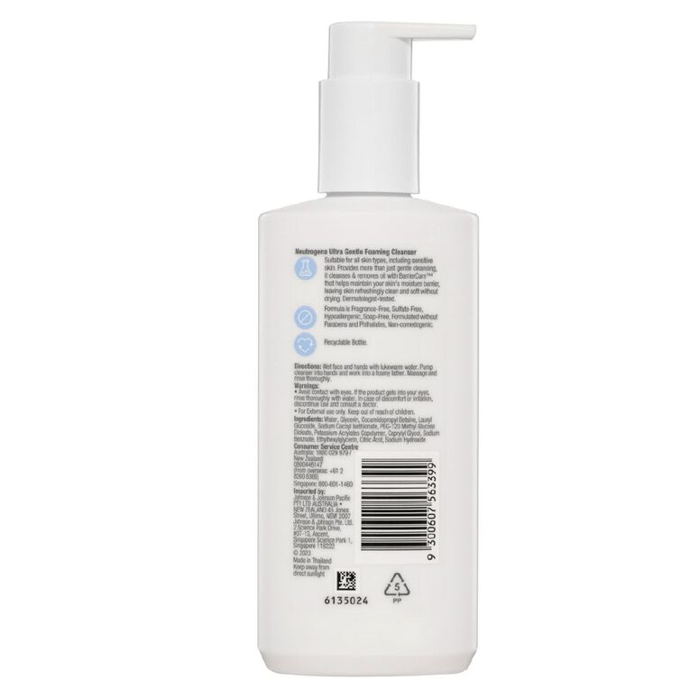 Neutrogena Ultra Gentle Foaming Cleanser 200ml, , hi-res