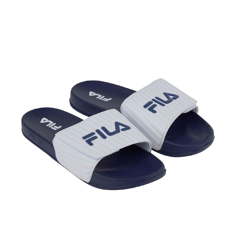 Fila Men's Cala Slides, Navy/White, hi-res