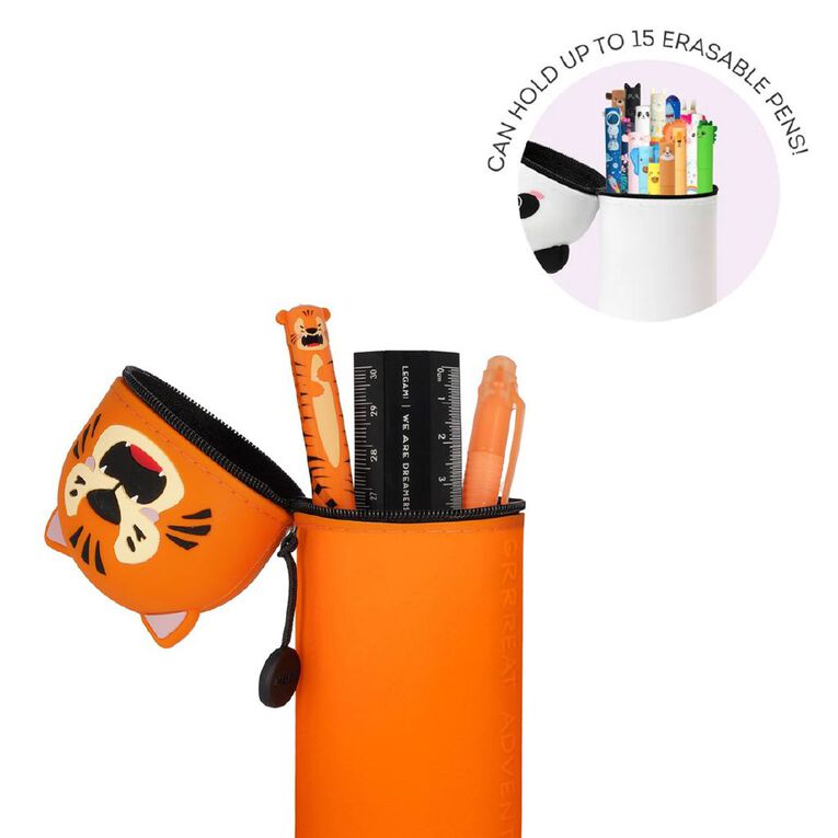 Legami 2-in-1 Silicone Pencil Case Kawaii Tiger, , hi-res