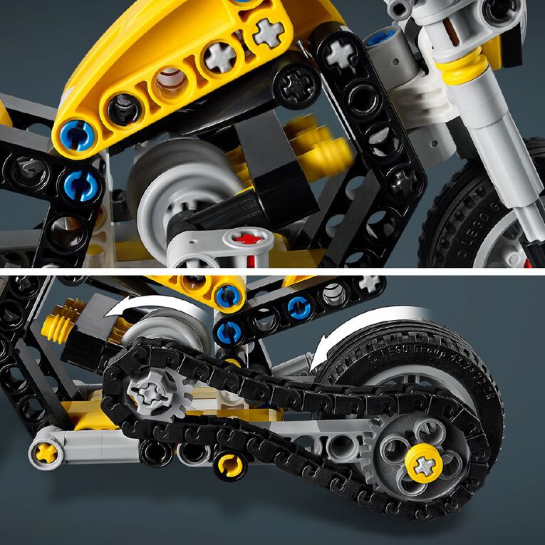 LEGO Technic Yellow Motorcycle 42225, , hi-res