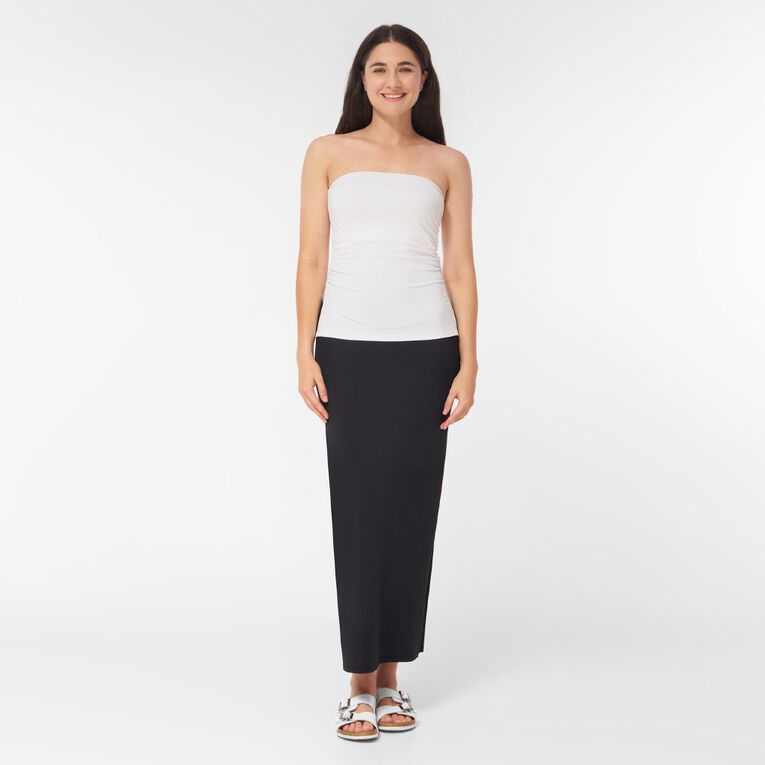 Garage Women's Contour Ruched Bandeau, White, hi-res