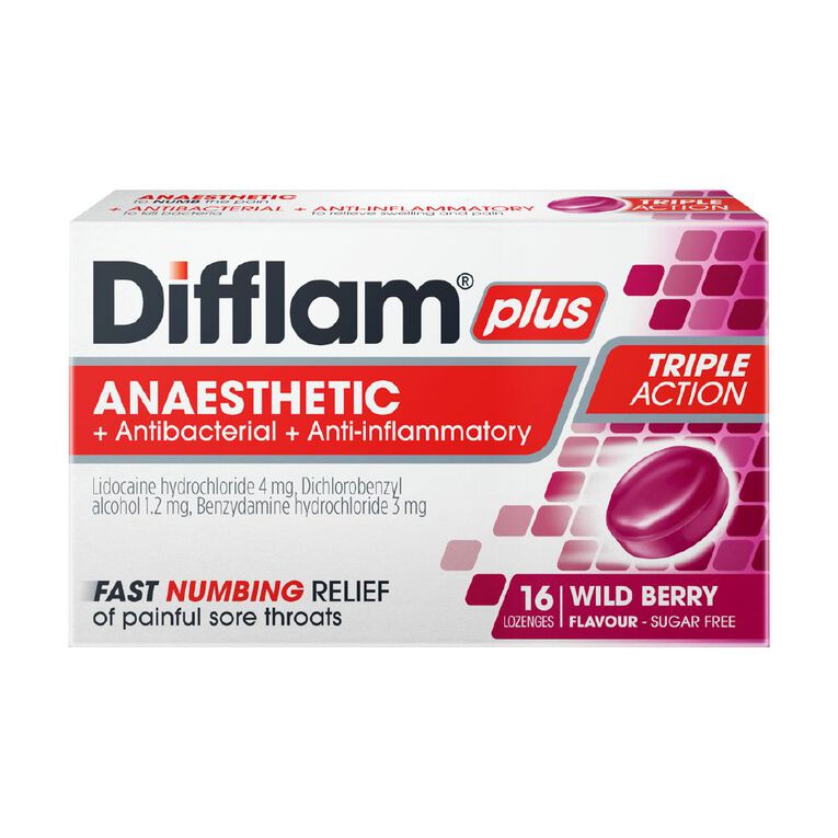 Difflam Anaesthethic Wild Berry Lozenges, , hi-res