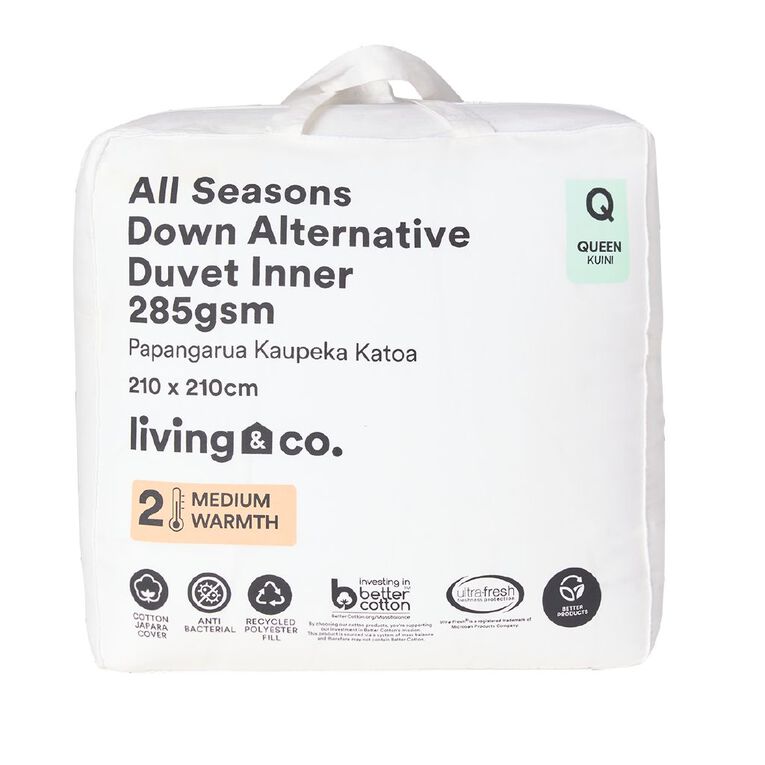 Living & Co Duvet Inner All Season Down Alternative White Queen, , hi-res