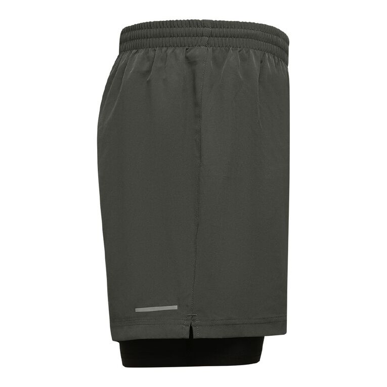 Active Intent Men's Lined 5 Inch Shorts, Grey Dark, hi-res