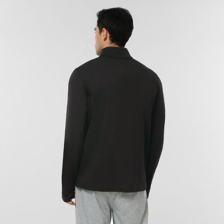 Active Intent Men's Active Quarter Zip Sweat, Black, hi-res