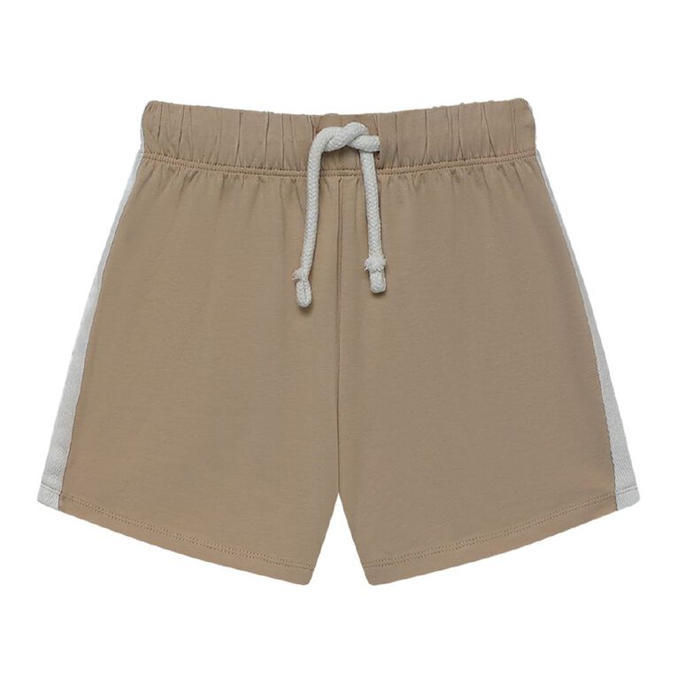 Young Original Toddler Boys' Retro Side Stripe Shorts, Brown Mid, hi-res