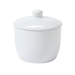 Living & Co Coupe Porcelain Sugar Bowl with Lid White