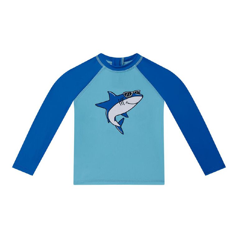 Young Original Preschool Long Sleeve Rash Top, Blue Light, hi-res
