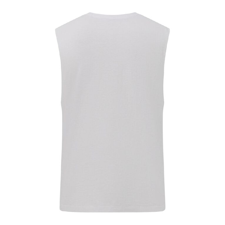 Garage Men's Graphic Muscle Tank, White, hi-res