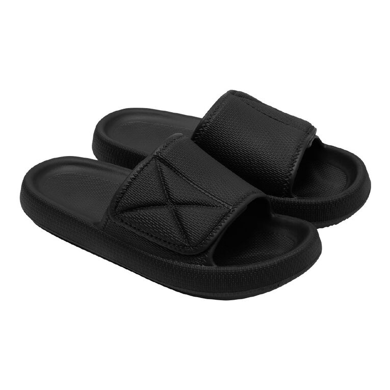 H&H Men's Max Slides, Black, hi-res