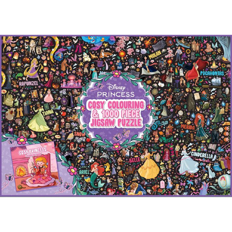 Disney Princess: Cosy Colouring & 1000 Piece Jigsaw Puzzle, , hi-res