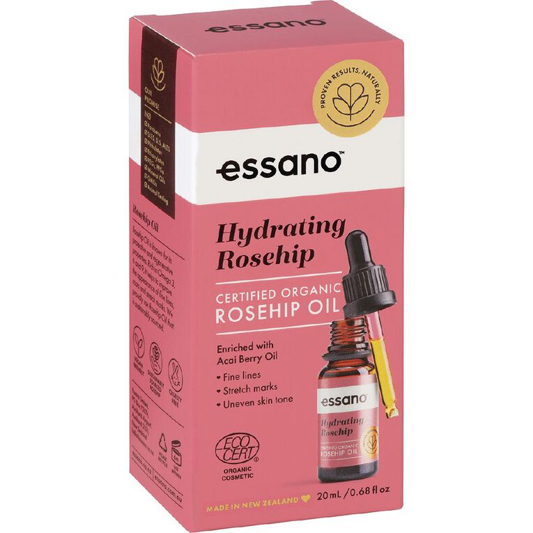 Essano Rosehip Organic Rosehip Oil 20ml, , hi-res