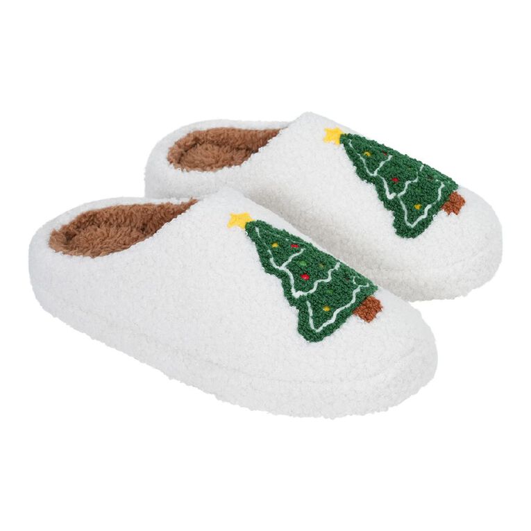 H&H Women's Novelty Fun Slippers, Green/White, hi-res