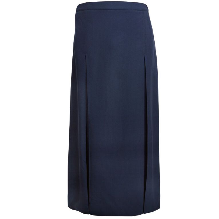 Schooltex Long Inverted Pleat Skirt, Navy, hi-res