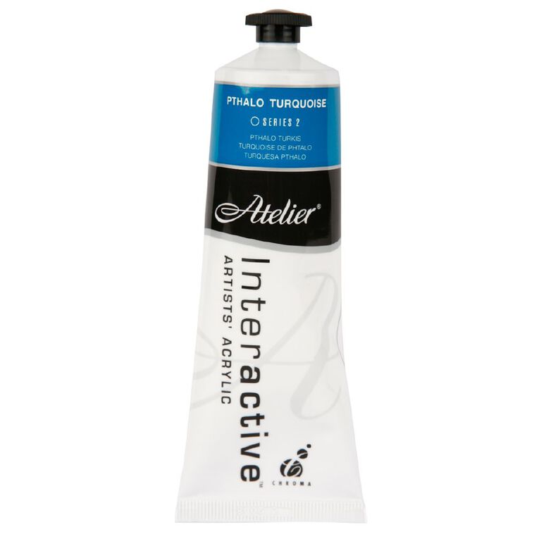Atelier S2 Acrylic Paint Pthalo Turquoise 80ml, , hi-res