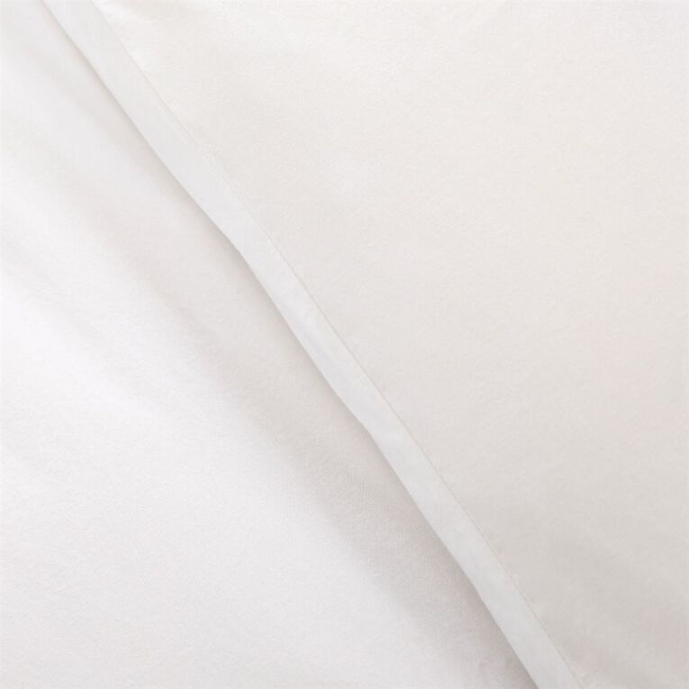Living & Co Duvet Cover Set Washed Cotton White Queen, , hi-res