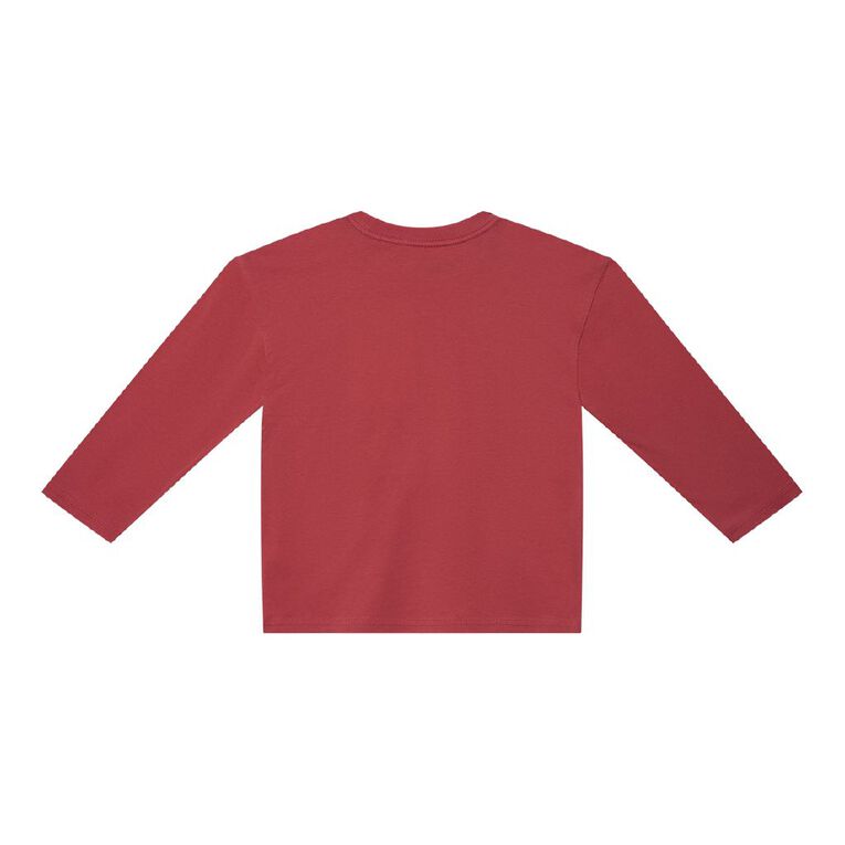 Young Original Long Sleeve Printed Tee, Red Mid, hi-res