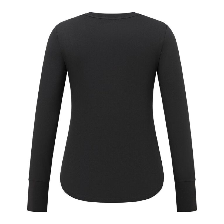 Active Intent Women's Active Longsleeve Tee, Black, hi-res