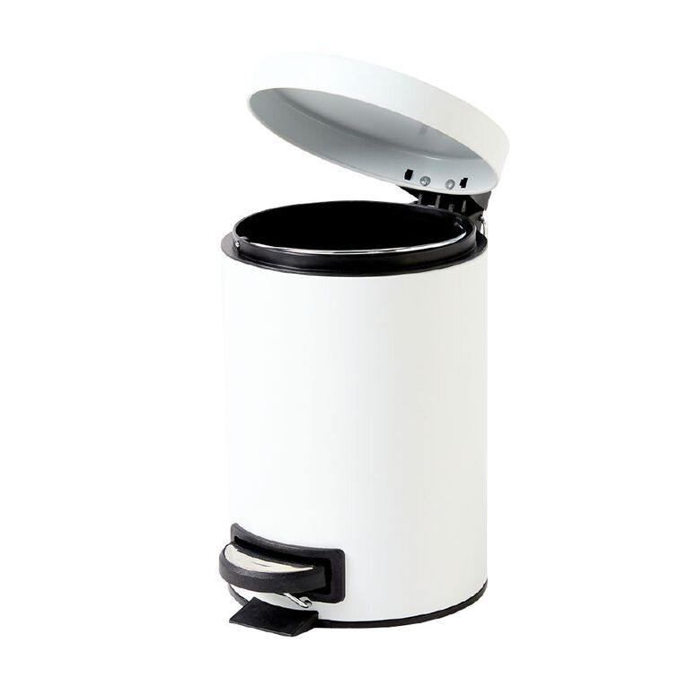 Living & Co Pedal Bin White 3L, , hi-res