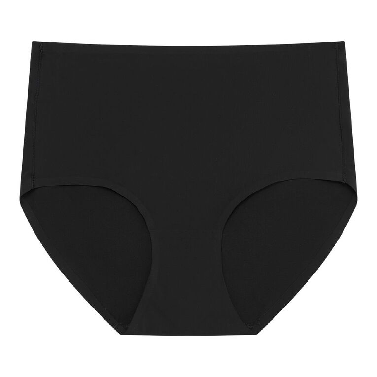 H&H Women's Micro No Show Full Briefs, Black, hi-res