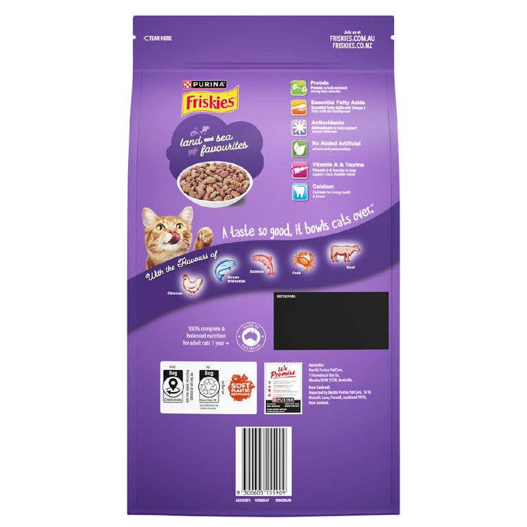 Friskies Surfin' & Turfin' Dry Cat Food 1.4kg, , hi-res