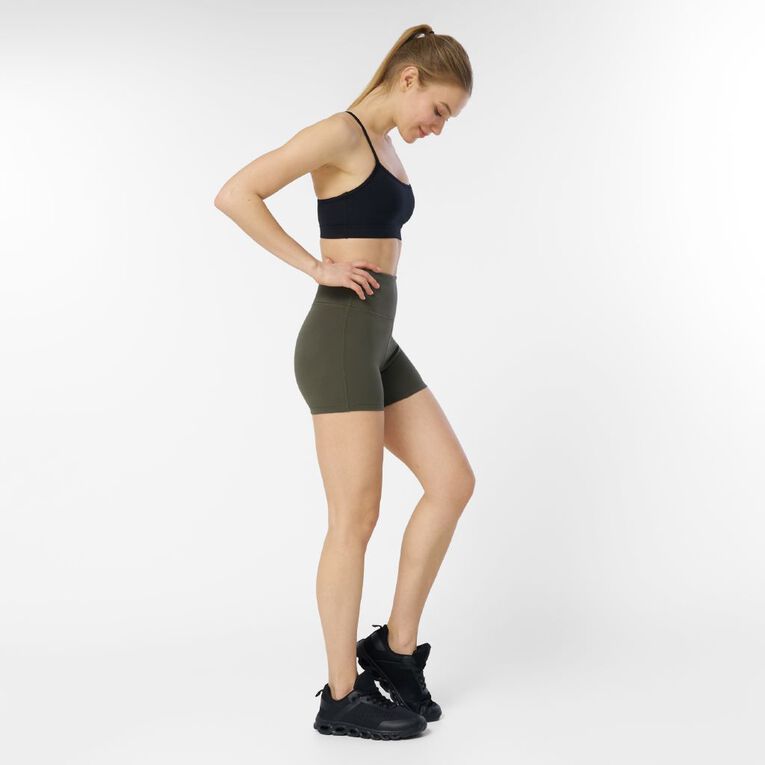 Active Intent Women's 4 Inch Bike Shorts, Green Mid, hi-res