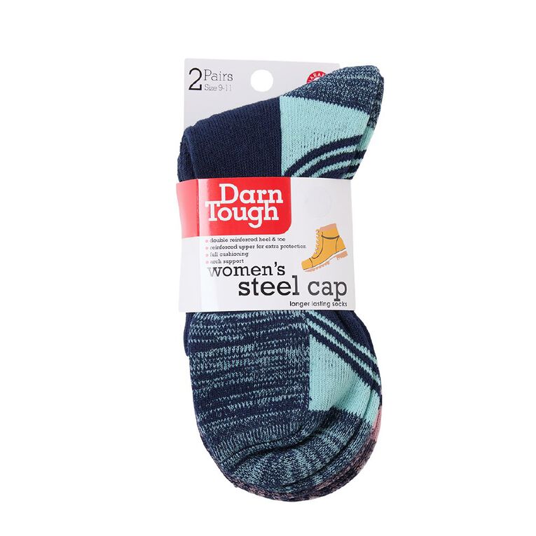 Darn Tough Women's Steelcap Boot Socks 2 Pack, Navy, hi-res