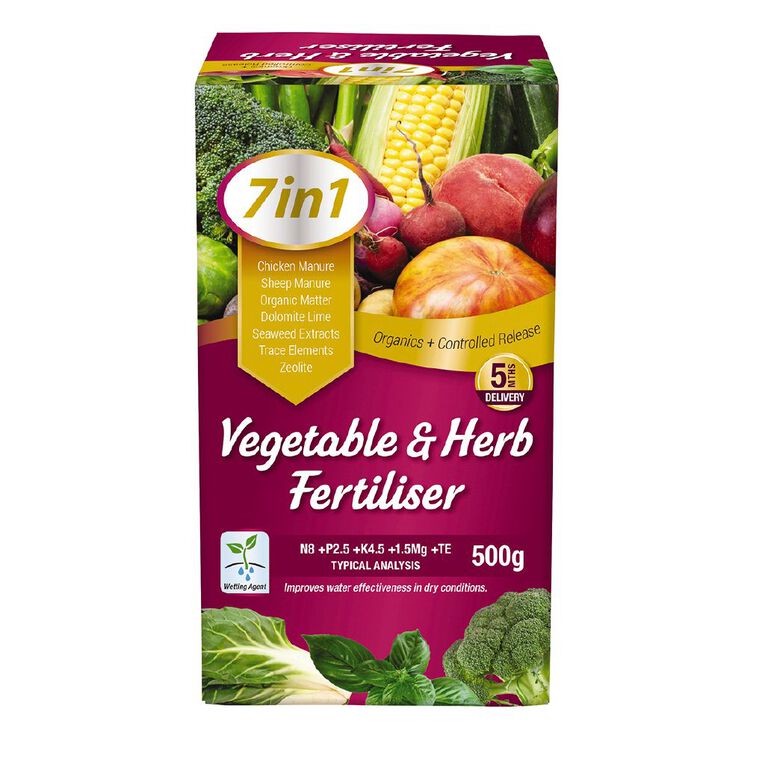 Daltons 7-in-1 Vegetable & Herb Fertiliser 500g, , hi-res