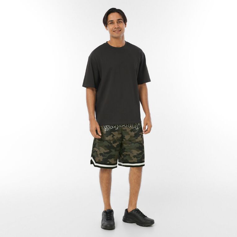 Garage Men's Basketball Shorts, Green Dark, hi-res