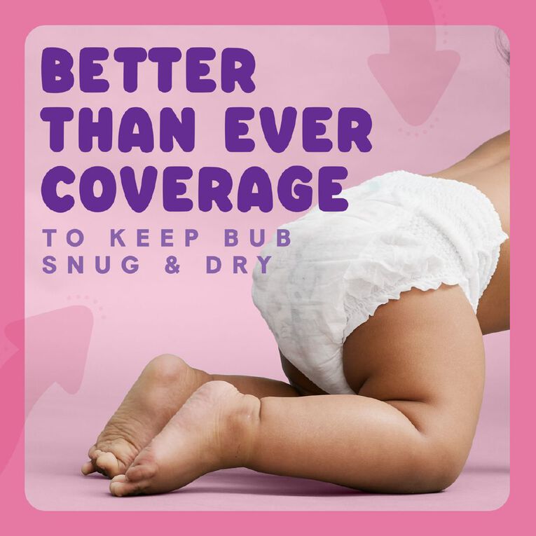 Huggies Ultra Dry Nappy Pants Toddler Girls' Size 4 9-14kg 15 Pack, , hi-res