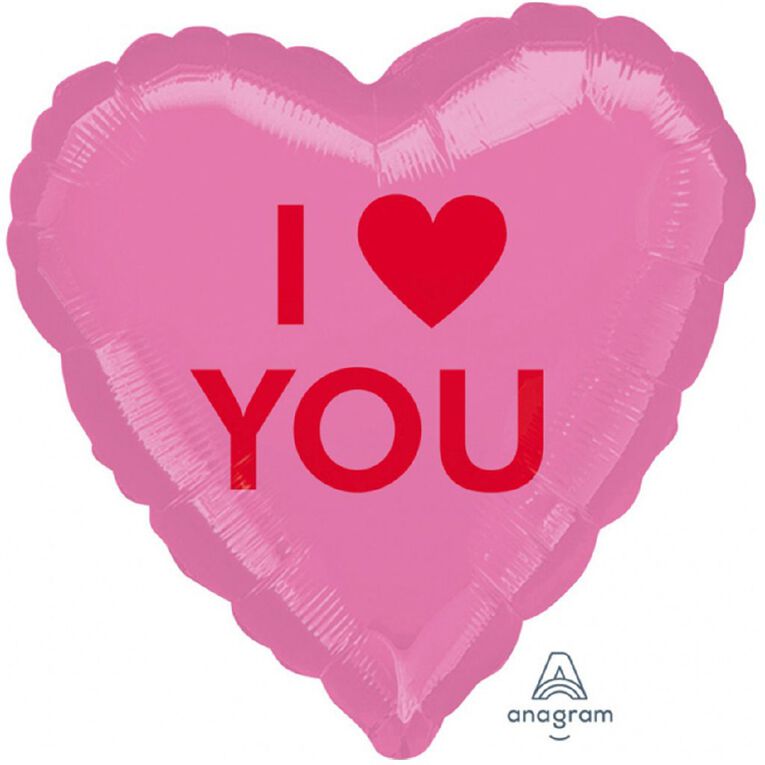 Anagram 45cm Standard Candy I Heart You Balloon, , hi-res