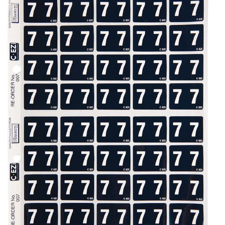 Filecorp Coloured Labels 7 Black, , hi-res