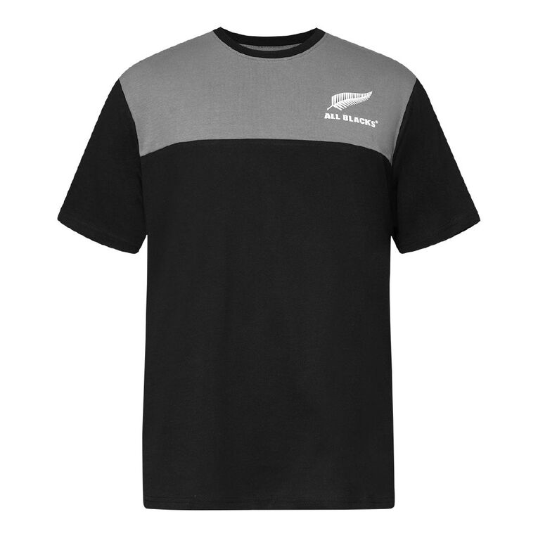 All Blacks Men's Short Sleeve Tee, Black/Grey, hi-res