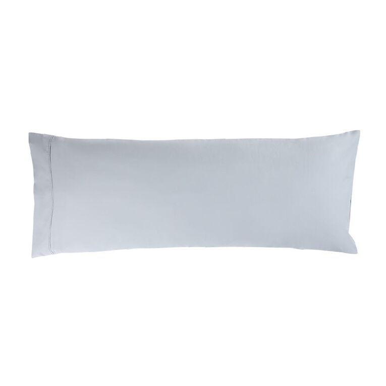 Living & Co 100% Washed Body Pillow Pillowcase Silver, , hi-res